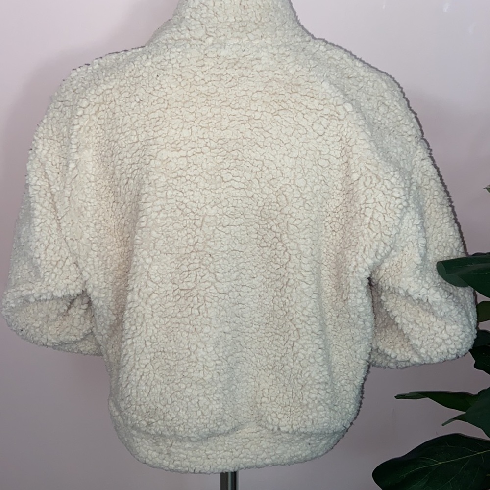 Teddy tan zip up pullover sweatshirt size medium - Picture 5 of 7
